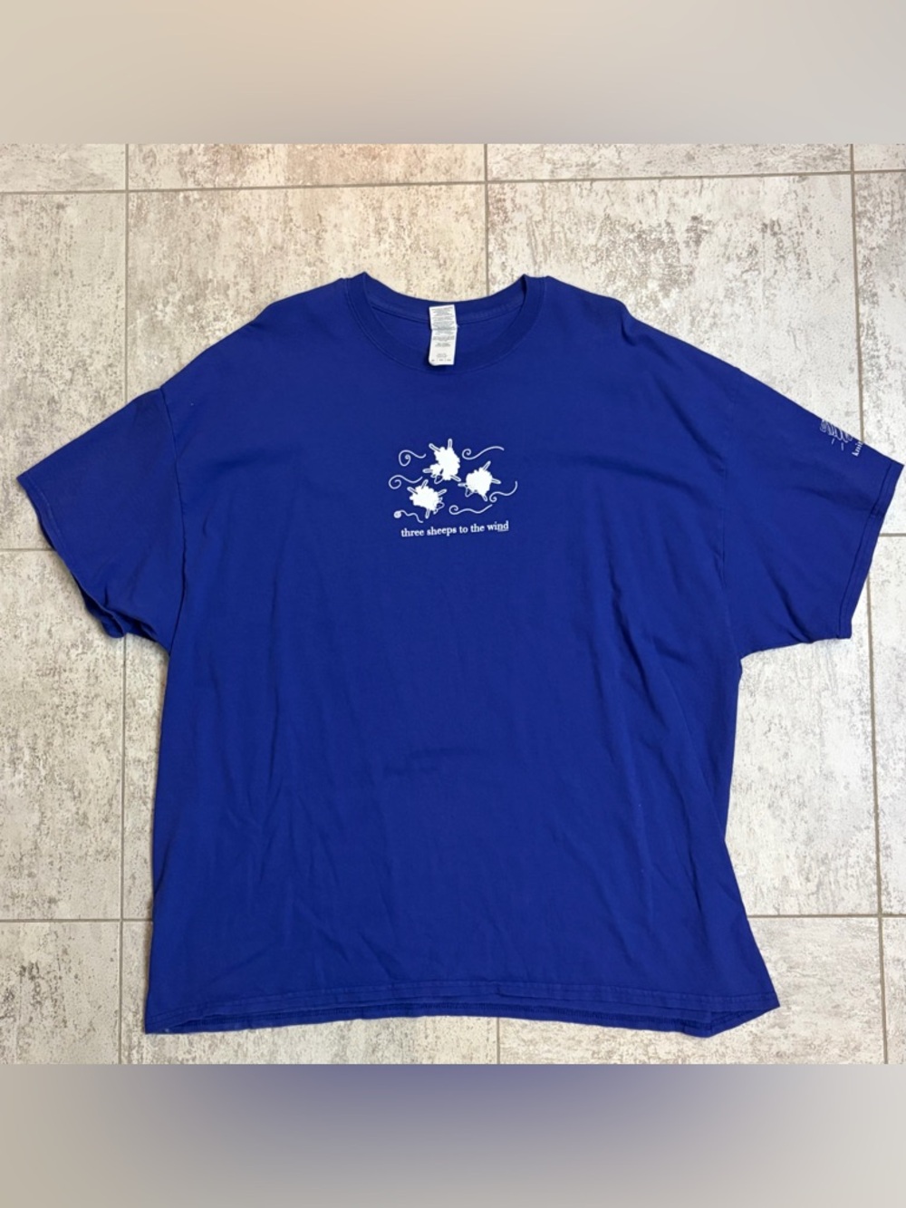 🧶Three Sheeps to the Wind Blue Graphic Tee 3X